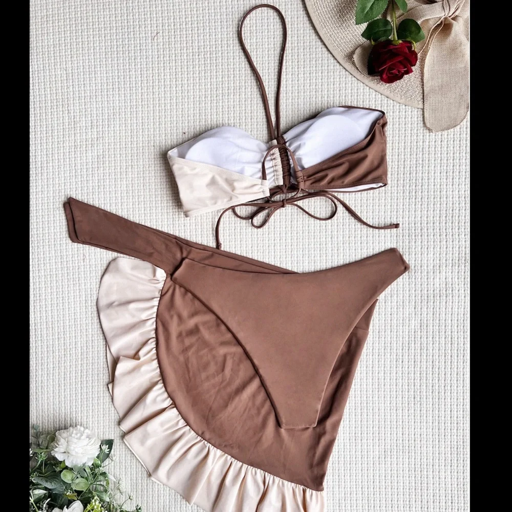 Colorblock three pieces set brown/cream - Picture 4 of 7